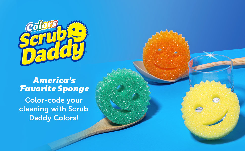 scrub daddy colors sponges washing up sponge scourers kitchen cleaning dish dishwashing multipack
